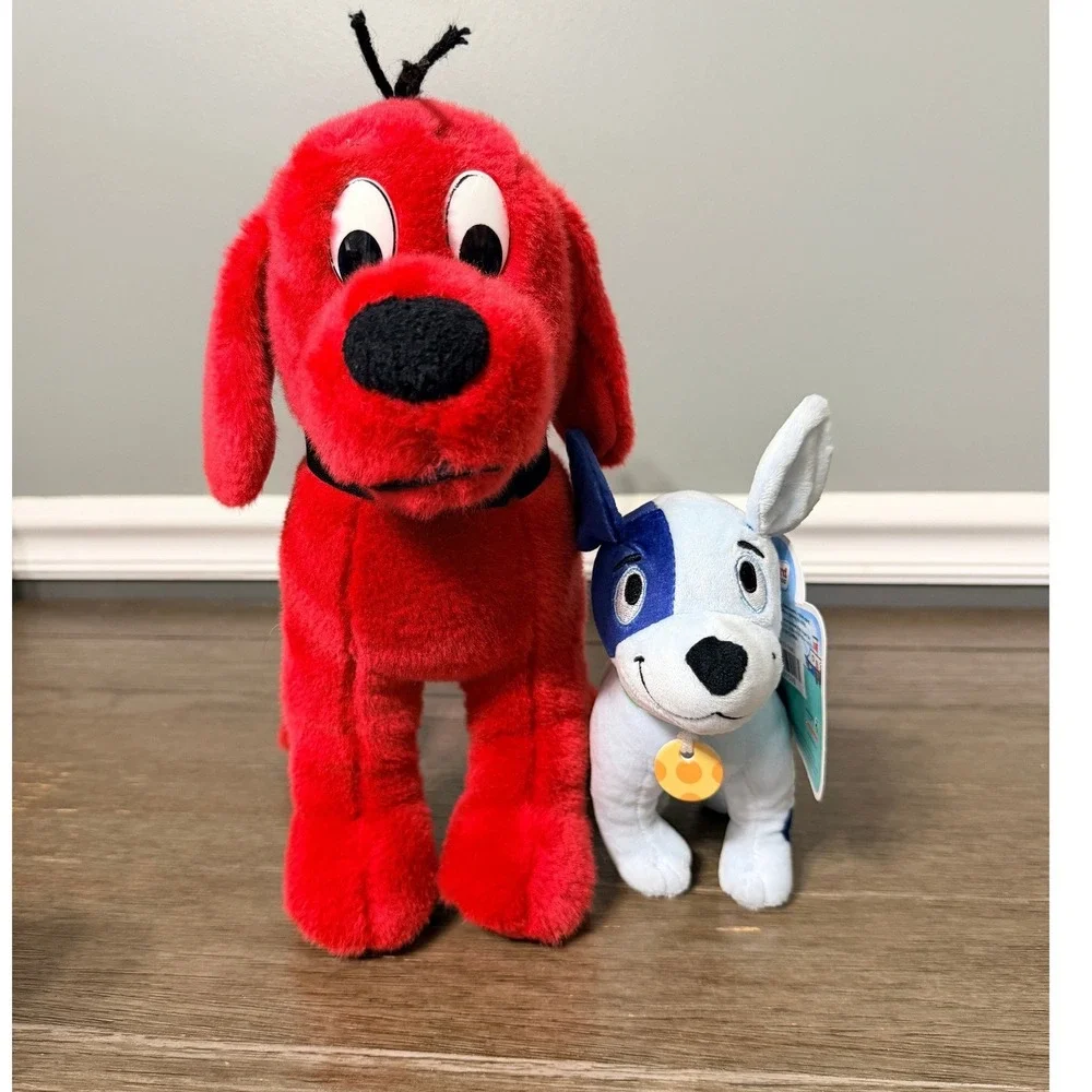 Clifford the Big Red Dog & Tucker Franklin Dalmatian Plush Stuffed Animal Set